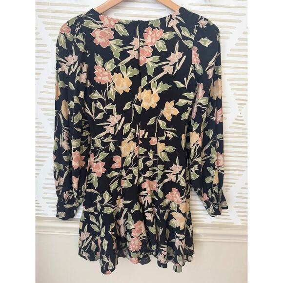Revolve Yumi Kim Women’s Size 0 XS Hey Jude Haze Night Black Floral Mini Dress - Picture 6 of 7